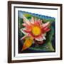 The Water Lily, C.1924 (Oil on Glass)-Joseph Stella-Framed Giclee Print