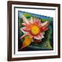 The Water Lily, C.1924 (Oil on Glass)-Joseph Stella-Framed Giclee Print