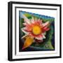 The Water Lily, C.1924 (Oil on Glass)-Joseph Stella-Framed Giclee Print