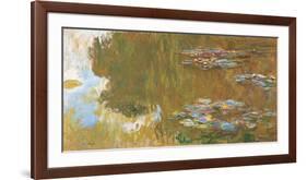 The Water Lily Pond, c. 1917-19-Claude Monet-Framed Art Print