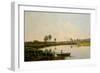 The Water Meadows at Deauville, France (Oil on Canvas)-Eugene Louis Boudin-Framed Giclee Print