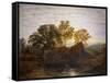 The Water Mill, 19th Century-Samuel Palmer-Framed Stretched Canvas