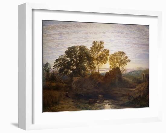 The Water Mill, 19th Century-Samuel Palmer-Framed Giclee Print