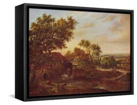 'The Water Mill, Carshalton', 1830, (c1915)-Patrick Nasmyth-Framed Stretched Canvas