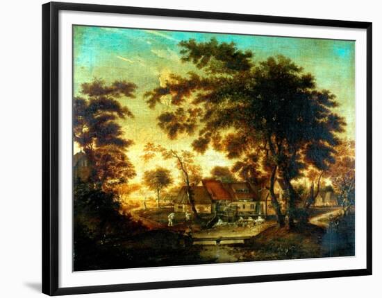 The Water Mill-Meindert Hobbema-Framed Premium Giclee Print