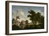 The Water Mills (Oil on Canvas)-Meindert Hobbema-Framed Giclee Print