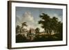 The Water Mills (Oil on Canvas)-Meindert Hobbema-Framed Giclee Print