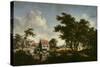The Water Mills (Oil on Canvas)-Meindert Hobbema-Stretched Canvas