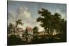 The Water Mills (Oil on Canvas)-Meindert Hobbema-Stretched Canvas