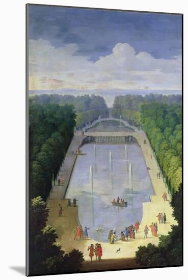 The Water Mirror Basin and Île Royale, C.1688 (Oil on Canvas)-Etienne Allegrain-Mounted Giclee Print