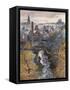 The Water of Leith from Dean Bridge-John Fulleylove-Framed Stretched Canvas