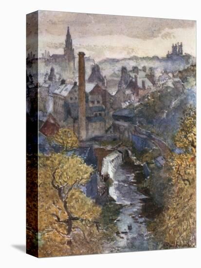 The Water of Leith from Dean Bridge-John Fulleylove-Stretched Canvas