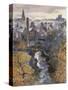 The Water of Leith from Dean Bridge-John Fulleylove-Stretched Canvas