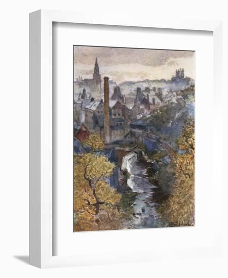 The Water of Leith from Dean Bridge-John Fulleylove-Framed Giclee Print