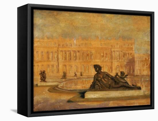 The Water Parterre at Versaille-Jean Altamura-Framed Stretched Canvas