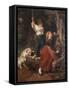 The Water Pump-Jean-Baptiste-Camille Corot-Framed Stretched Canvas