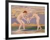 The Water's Edge: Two Women and a Baby-Charles Sims-Framed Giclee Print