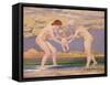The Water's Edge: Two Women and a Baby-Charles Sims-Framed Stretched Canvas