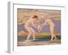 The Water's Edge: Two Women and a Baby-Charles Sims-Framed Giclee Print