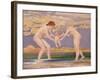 The Water's Edge: Two Women and a Baby-Charles Sims-Framed Giclee Print