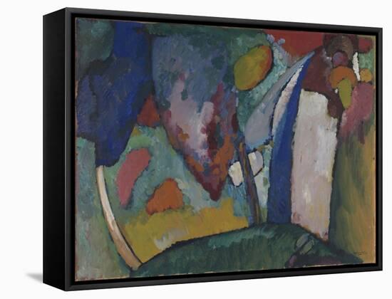 The Waterfall, 1909 (Oil on Pasteboard)-Wassily Kandinsky-Framed Stretched Canvas