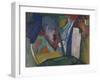 The Waterfall, 1909 (Oil on Pasteboard)-Wassily Kandinsky-Framed Giclee Print