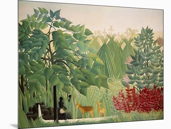 The Waterfall, 1910-Henri Rousseau-Mounted Giclee Print