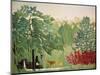 The Waterfall, 1910-Henri Rousseau-Mounted Premium Giclee Print