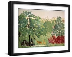 The Waterfall, 1910-Henri Rousseau-Framed Giclee Print