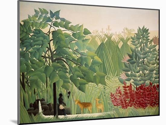 The Waterfall, 1910-Henri Rousseau-Mounted Giclee Print