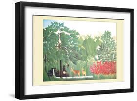 The Waterfall, 1910-Henri Rousseau-Framed Art Print