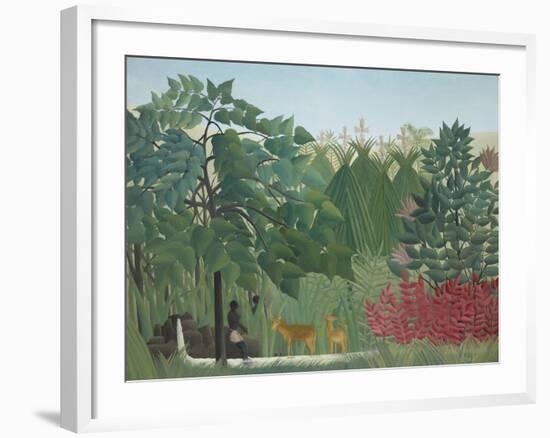 The Waterfall, 1910-Henri J.F. Rousseau-Framed Giclee Print