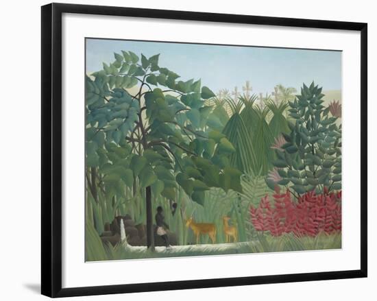 The Waterfall, 1910-Henri J.F. Rousseau-Framed Giclee Print