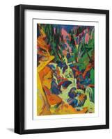 The Waterfall, 1919 (Oil on Canvas)-Ernst Ludwig Kirchner-Framed Giclee Print