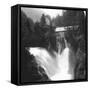 The Waterfall at Badgastein, Austria, C1900s-Wurthle & Sons-Framed Stretched Canvas