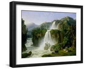 The Waterfall at Tivoli, 1785-Jacob-Philippe Hackert-Framed Giclee Print