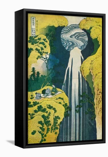 The Waterfall of Amida Behind the Kiso Road, C1832. (1925)-Katsushika Hokusai-Framed Stretched Canvas