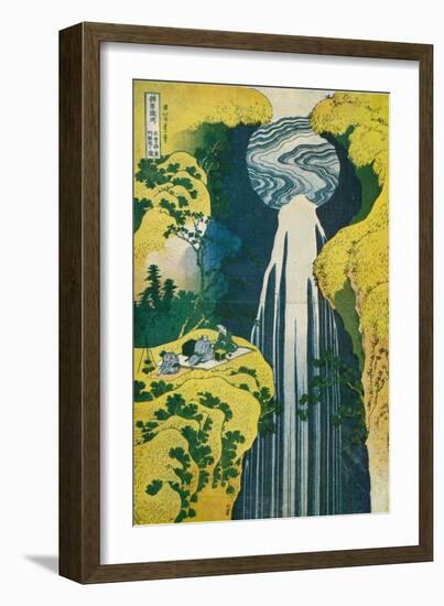 The Waterfall of Amida Behind the Kiso Road, C1832. (1925)-Katsushika Hokusai-Framed Premium Giclee Print