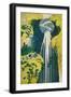 The Waterfall of Amida Behind the Kiso Road, C1832. (1925)-Katsushika Hokusai-Framed Premium Giclee Print