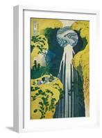 The Waterfall of Amida Behind the Kiso Road, C1832. (1925)-Katsushika Hokusai-Framed Premium Giclee Print