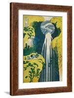 The Waterfall of Amida Behind the Kiso Road, C1832. (1925)-Katsushika Hokusai-Framed Giclee Print