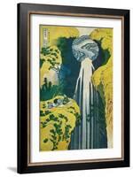 The Waterfall of Amida Behind the Kiso Road, C1832. (1925)-Katsushika Hokusai-Framed Giclee Print