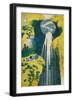 The Waterfall of Amida Behind the Kiso Road, C1832. (1925)-Katsushika Hokusai-Framed Giclee Print