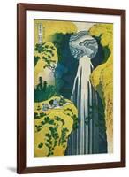 The Waterfall of Amida Behind the Kiso Road, C1832. (1925)-Katsushika Hokusai-Framed Giclee Print