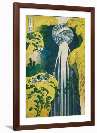 The Waterfall of Amida Behind the Kiso Road, C1832. (1925)-Katsushika Hokusai-Framed Giclee Print