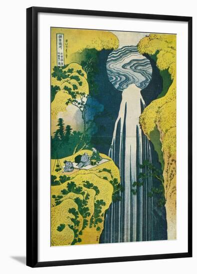 The Waterfall of Amida Behind the Kiso Road, C1832. (1925)-Katsushika Hokusai-Framed Giclee Print