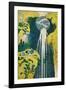 The Waterfall of Amida Behind the Kiso Road, C1832. (1925)-Katsushika Hokusai-Framed Giclee Print