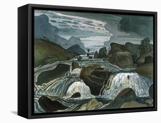 The Waterfall-James Dickson Innes-Framed Stretched Canvas