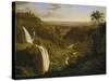 The Waterfalls at Tivoli, Um 1809-Johann Martin Von Rohden-Stretched Canvas