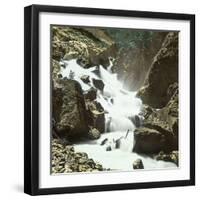 The Waterfalls of the Reuss River Near the Saint-Gothard Mountain Pass (Switzerland), Circa 1865-Leon, Levy et Fils-Framed Photographic Print